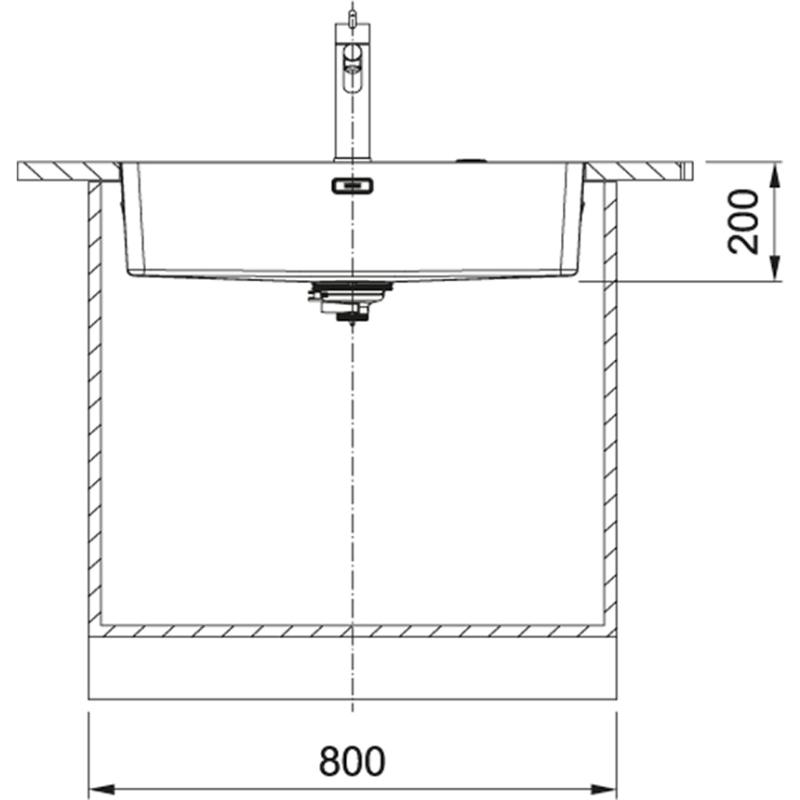 Franke Mythos MYX 210.70 Edelstahlspüle 70x40cm für flächenbündigen Einbau 127.0658.527