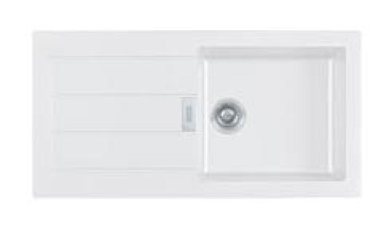 Franke Sirius 2 S2D 611 Kunststoffspülbecken mit Abtropffläche weiß Aufbau 100x50 143.0634.551