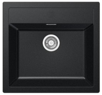 Franke Sirius 2 S2D 610.50 évier en plastique noir 56x53cm en saillie avec trou de robinet 114.0271.940