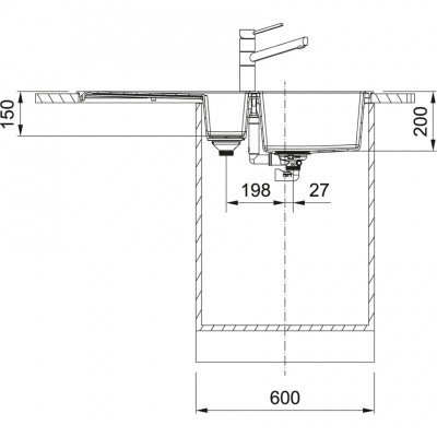 Franke Sirius 2 S2D 651 plastique 1,5 bac et demi avec égouttoir blanc en saillie 100x50 143.0634.555