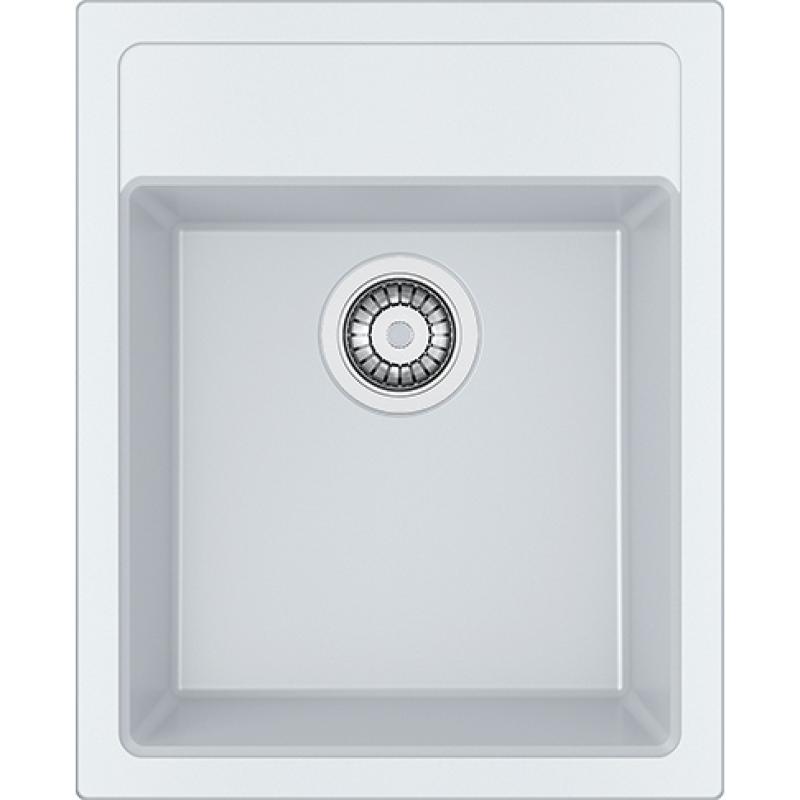 Franke Sirius 2 S2D 610.40 Kunststoff weiß Spüle 43x53cm Aufbau mit Hahnloch 114.0568.054