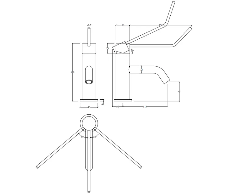 Waterevolution Flow Waschtischarmatur inkl. Klickverschluss aus Edelstahl T111IE