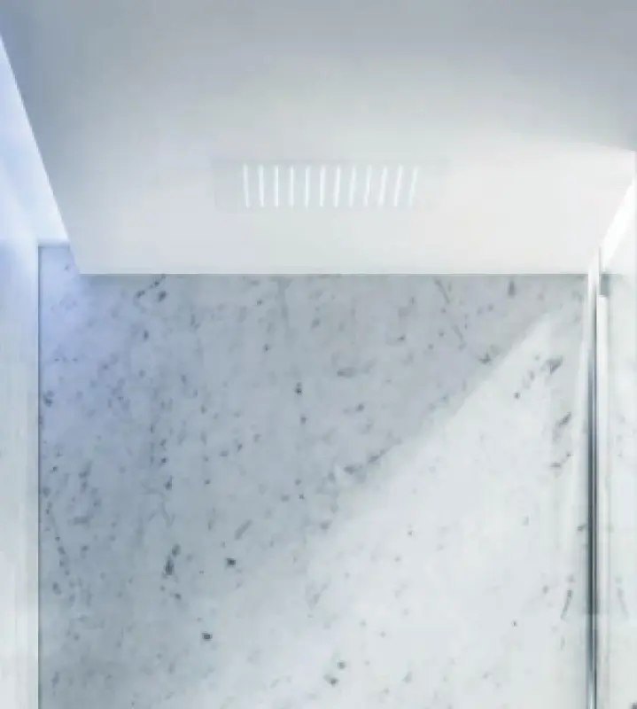 SB Rubinetterie quatratische Einbau-Regendusche für die Decke, Duschkopf 30cm, Corian Weiß matt 1208954082