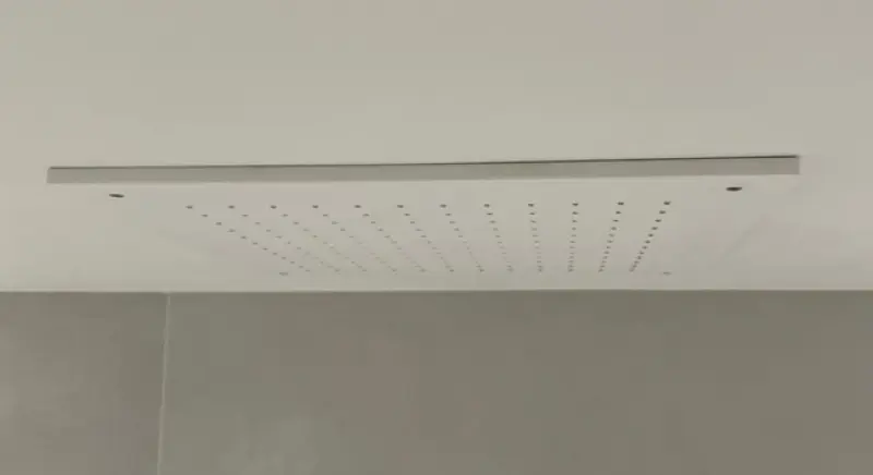 SB Rubinetterie runde Einbau Regendusche, Deckenbrause 25 cm, Corian Weiß matt 1208954085