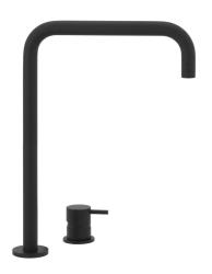 Waterevolution Flow Robinet de lavabo 2 trous bec haut 222 noir mat T122HPR