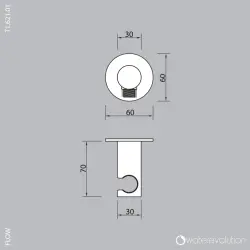 Waterevolution Flow Set de bain complet avec raccord mural PVD Or clair T1621.WG.E