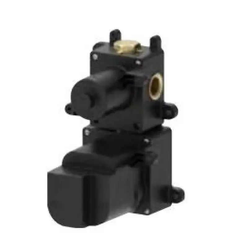 SB 316 AESTHETICS Round Unterputz-Thermostatarmatur mit 1 Ausgang / Absperrventil PVD-Kupfer gebürstet 1208954894