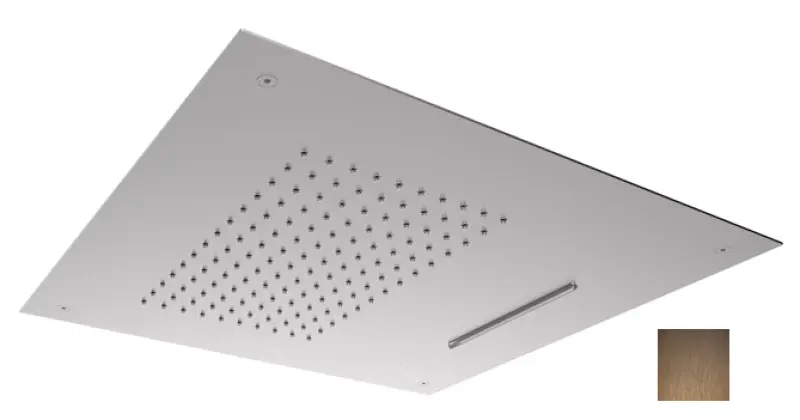 SB Square 316 Einbau-Regendusche mit Wasserfall 50x50cm Deckenbrause PVD Kupfer 1208955318