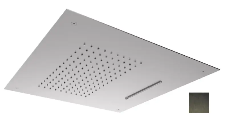 SB Square 316 Einbau-Regendusche mit Wasserfall 50x50cm Deckenbrause PVD Gun Metal 1208955320