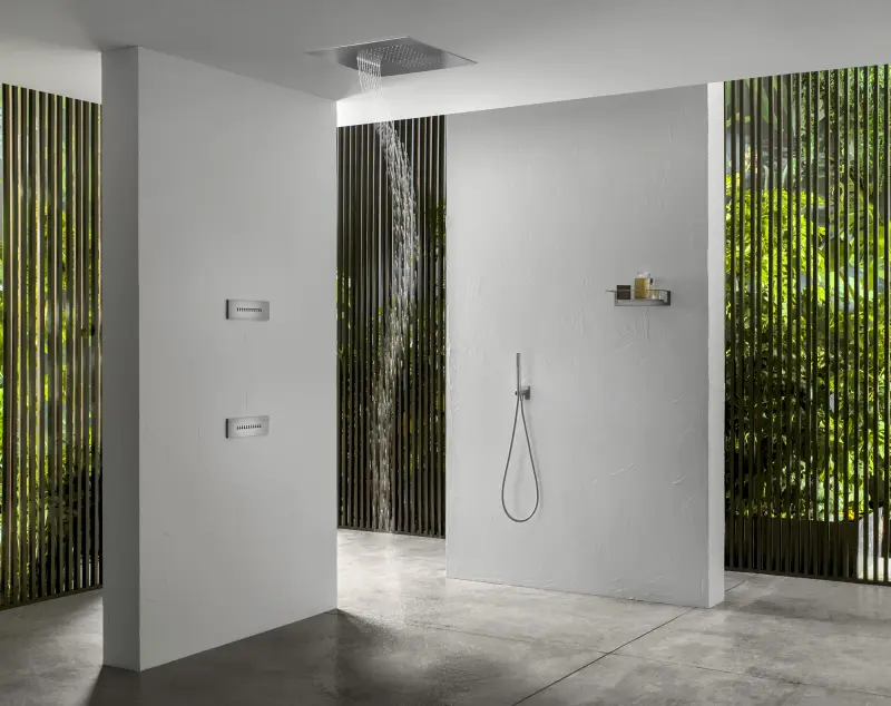 SB Square 316 Einbau-Regendusche mit Wellenstrahl 38x38cm PVD Kupfer 1208955324