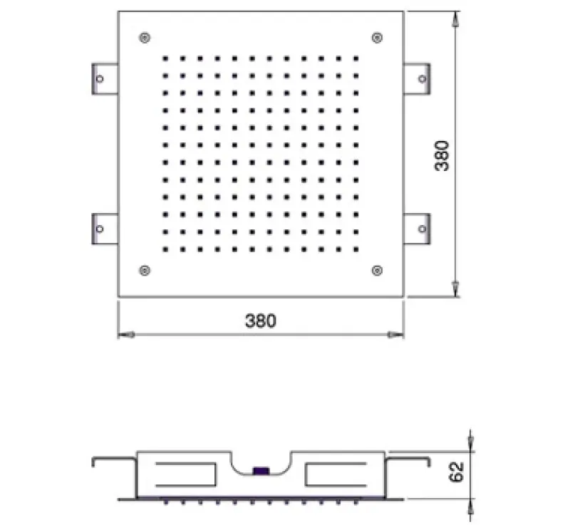 SB Square 316 Einbau-Regendusche 38x38cm PVD Kupfer 1208955327