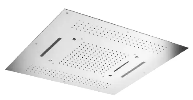 SB Square inbouw Regendouche met 4-straalsoorten en chromotherapy verlichting volledig RVS 1208955384
