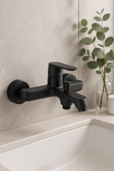 Aquadesign Tours mitigeur de baignoire apparent noir mat
