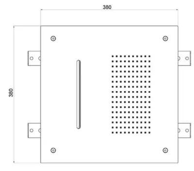 SB Square douche pluie encastrée 2 jets PVD gun metal 1208955758