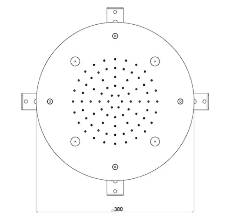 SB Round Mist Einbau-Regendusche komplett aus Edelstahl 1208955787