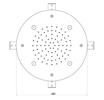 SB Round Douche pluie et brumisation gun metal PVD encastrée 1208955796