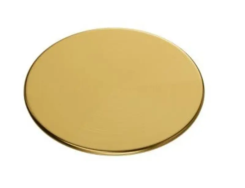 Quadri Abflussdeckel, Korbstecker-Kappe PVD Gold, Deckel für Spülbecken 11,5cm 1208956040