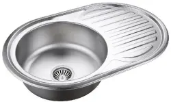 Aquadesign Evier inox Basic avec égouttoir réversible 77x50cm montage en surface 1208956287