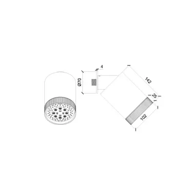 SB Round 316 Beam Multi-jet tête de douche 10cm inox PVD laiton brossé 1208956679