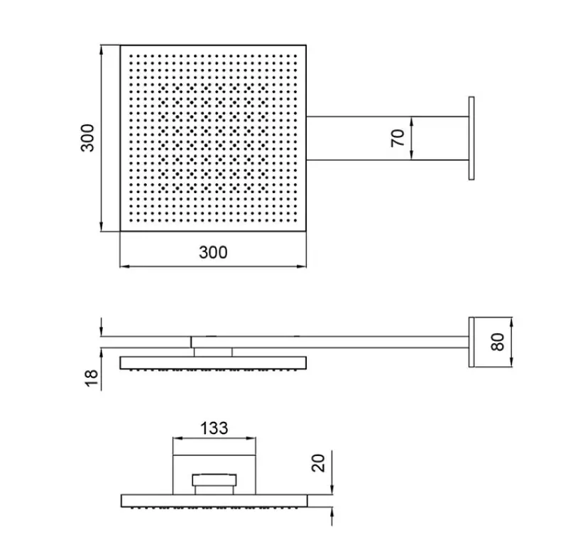 SB Square 316 Emotion Dual-Regendusche, gebürstetes PVD Kupfer 1208956757
