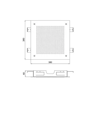 SB Square 316 Velvet Temptation Douche à effet de pluie encastrée blanc mat 1208956775