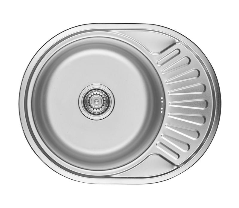 Ausmann Basic inox évier à poser avec égouttoir réversible 57x45 cm avec siphon 1208956973