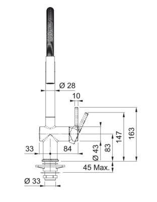 Franke Active Semi Pro mitigeur de cuisine noir avec colonne et fonction ressort et douchette 115.0653.409