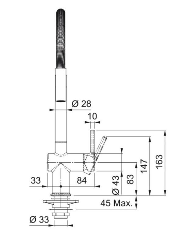 Franke Active Semi Pro schwarz Küchenarmatur mit Säule und Feder und Brausefunktion 115.0653.409