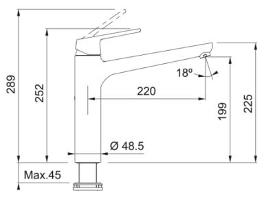 Franke Lift Robinet de cuisine chromé avec bec pivotant 115.0621.498
