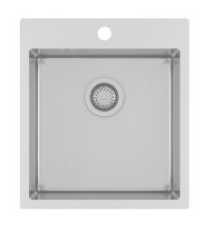 Évier en inox Ausmann Oder Blue 45x50 cm montage affleurante et montage en surface avec plan de robinet 1208957117
