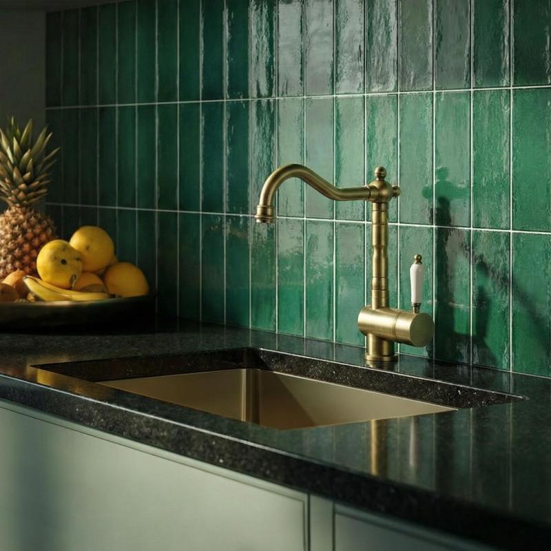 Edward Nostalgic Robinet de cuisine avec bec pivotant Bronze classique 1208957129