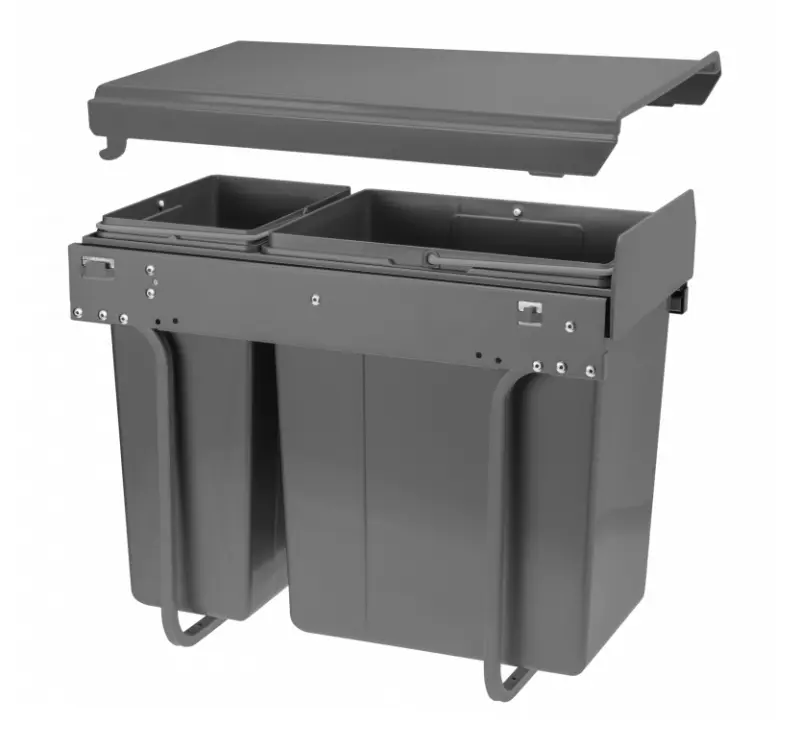 Garbi Sorter S-30-2 Einbau-Abfallsystem mit 2 Abfallbehältern 1 x 10 und 1 x 20 Liter 1208957363