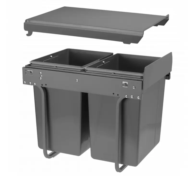 Garbi Sorter S-40-2 Einbau-Abfallsystem mit 2 Abfallbehältern 2 x 20 1208957364