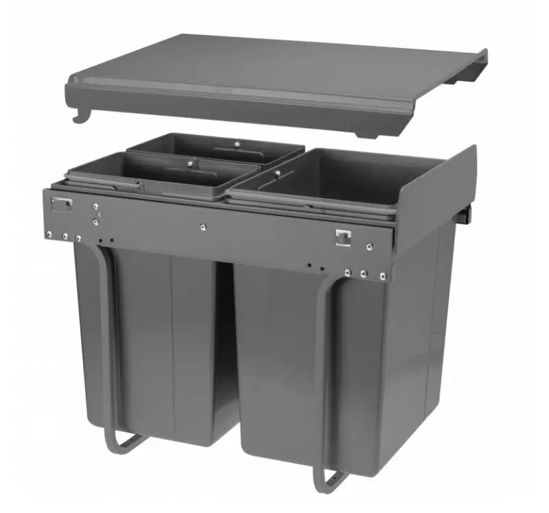Garbi Sorter S-40-3 Einbau-Abfallsystem mit 3 Abfallbehältern 1 x 20 und 2 x 10 Liter 1208957365