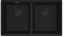 Franke Maris MRG 220/120-35-35 Édition noire Fragranite mat double évier encastré à fleur