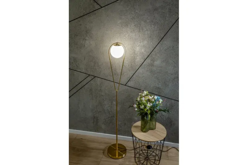 Décor Ciklop lampadaire laiton doré en forme de goutte d'eau 9737