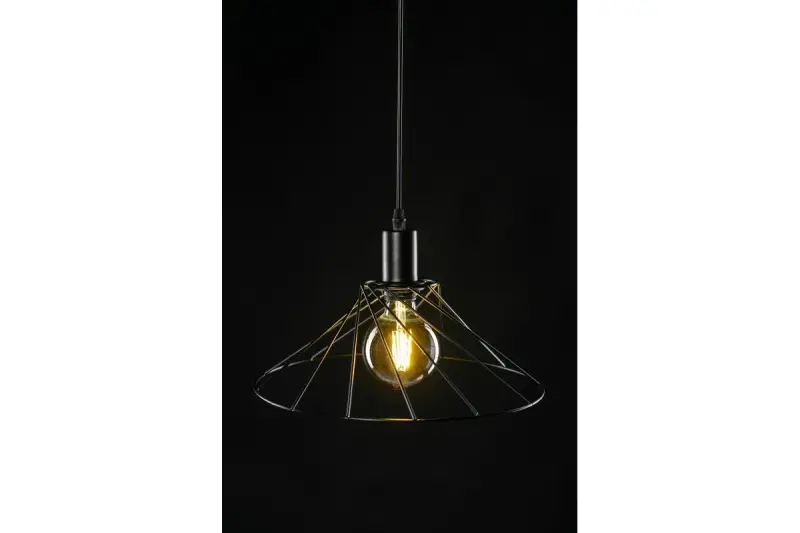 Dekor Tilia moderne dekorative Draht-Pendelleuchte schwarz 7849