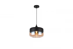 Decor Lender Lampe à suspension moderne en métal et verre largeur 250 mm 8433