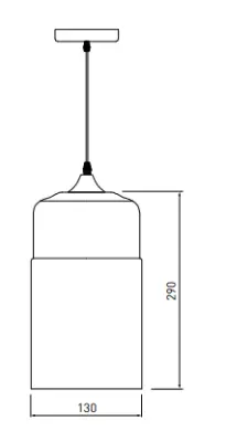 Decor Lender Lampe à suspension moderne en métal et verre largeur 130 mm 9300