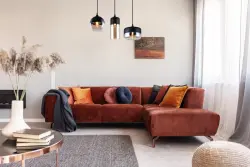 Decor Lender Lampe à suspension moderne en métal et verre avec 3 ampoules 9270
