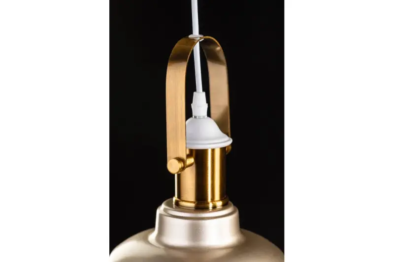Decor Zenit Pendelleuchte mit beiger Metallkuppel und Metallic-Finish 4871