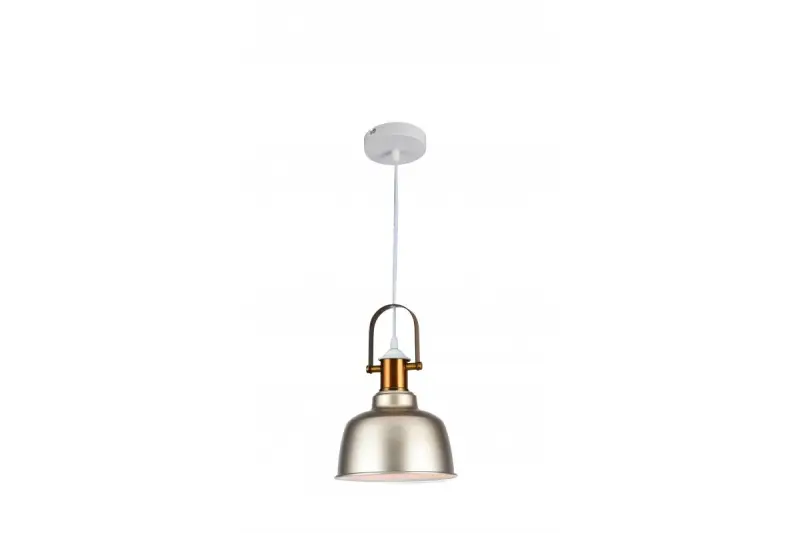 Decor Zenit Pendelleuchte mit beiger Metallkuppel und Metallic-Finish 4871