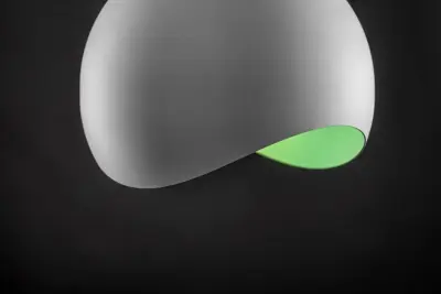 Decor Mavia Lampe à suspension sphérique blanc-vert 0917