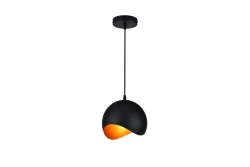 Decor Mavia Lampe à suspension sphérique or noir 1853