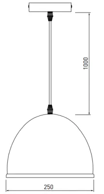Decor Katilu Lampe à suspension en métal noir 1884