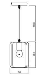 Decor Oxalis Lampe à suspension avec cadre en métal noir de forme géométrique diamètre 13 cm 3185