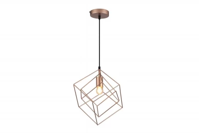 Decor Rosa Lampe à suspension géométrique composée de 2 cubes en laiton Or 3376