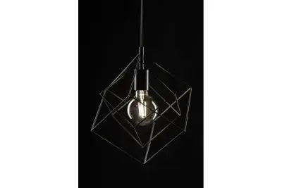 Décor Rosa lampe à suspension géométrique noire composée de 2 cubes noirs 3437