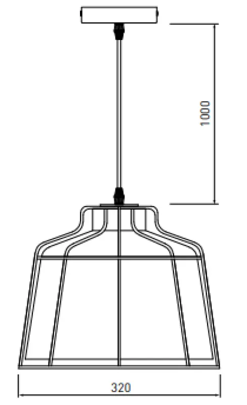 Decor Goa Lampe à suspension noire avec cadre doré décoratif 3512