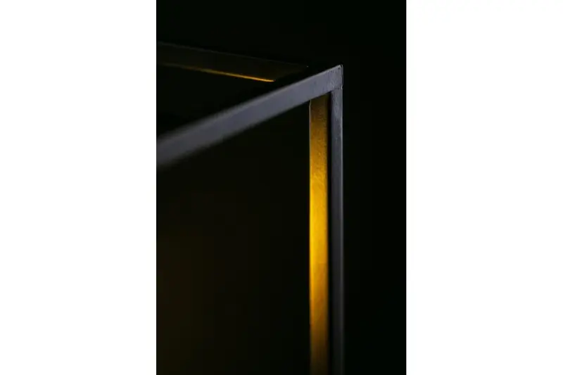Decor Diu Lampe à suspension géométrique noire avec 4 ampoules largeur 60 cm 3635